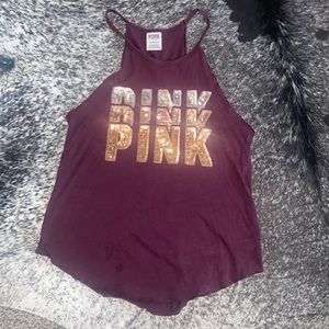 Maroon XS Pink Victoria’s Secret Tank Top